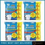 12 x HANGING WARDROBE DEHUMIDIFIER BAGS DAMP MOULD MOISTURE MILDEW CONDENSATION