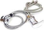 Hairdresser Mobile Shower Head + 120cm Flexible Hose + Single-Lever Tap for Barb