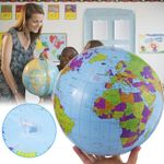 40cm Inflatable Globe - Educational Atlas World Map Earth Ball Toy for Kids