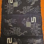 Kurume Kasuri Indigo Dye Cotton Fabric Shibori 32 5x140 cm Vintage Texture