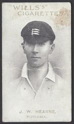 WILLS (AUS) - AUSTRALIAN & ENGLISH CRICKETERS (CAP, 50) - #35 J W HEARNE