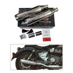 Fit For Royal Enfield Super Meteor 650 Red Rooster SS Exhaust Silencer, Polished