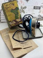 Vintage Soviet USSR Electric Travel Iron UE-4 127/220V Original Box & Documents