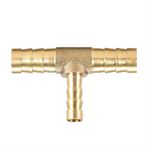Brass Tee 3 Way Reducing Hose Joiner Barbed Connector Air Fuel Water Pipe Tubing