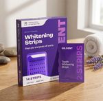 DRDENT Purple Teeth Strips-7 Whitening Sessions-Non Sensitive-Peroxide-Free