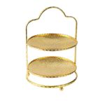 Dessert Stand with Mesh Tray Round Cake Stand Metal for Afternoon Tea
