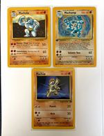 Pokémon Machamp 1st Edition Holo 8/102 + Machoke Machop Base Set WOTC 1999