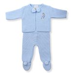 Dandelion Peter Rabbit Blue Knit Pom Pom Baby Boy Suit Set Spainish 3-6 months