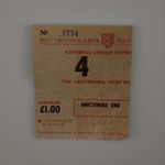 1977/78 West Brom v Manchester United Match Ticket Stub Used Rare Away