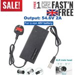 48V Electric Bike·Ebike Li-ion Battery Charger 3-pin XLR Plug 54.6V 2A 13S NEW