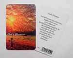 God's Promise Prayer Card with Gold Cross Motif Religious Keepsake  Wallet Size