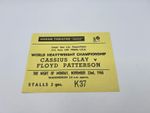Cassius Clay Floyd Patterson CC Boxing Ticket Muhammad Ali
