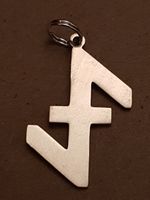 Chrome Viking Runic Pendant - 25mm high