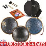 Steel Tongue Drum 12 in 15 Notes Rain Drum for Outside D Major Drum Instrument