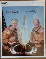 Official NASA signed photo Space Shuttle STS-4 Ken Mattingly Henry Hartsfield