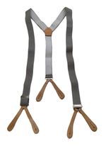 Braces Tri Service British Suspenders Leather Tabs XXL 120cm ALT