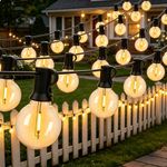 200FT Outdoor Globe G40 Bulbs Festoon String Lights Mains Powered Garden Lights