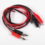 2PCS 4mm Stackable Banana Plug to Alligator Clip Test Leads 100cm Cable