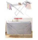 HEATED ELECTRIC WINGED FOLDING CLOTHES DRYING RACK  WITH COVER FREE
