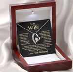 To My Wife Necklace Gift from Husband Anniversary Birthday Jewellery LED Gift