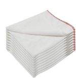 5 Pack White Dish Cloth 100% Cotton Cleaning Kitchen Absorbent & Reusable 40X50