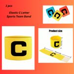 Adjustable Captain Armband Elastic C Letter Sports Team Band Training Gear