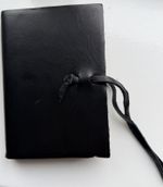 Nicole Farhi Note Book Leather Embossed, Leather Straps For Fastening