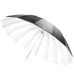 Phot-R 60" 152cm Photo Studio Parabolic Reflective Flash Umbrella Black & Silver