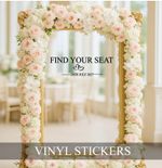 Find Your Seat Wedding Mirror Decal | Vinyl Sticker for Seating Chart Sign 20–60