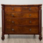 Antique Regency Mahogany Chest of Drawers | Rope Carved Sides | AF-5962