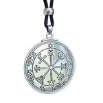 7th Pentacle of Jupiter Necklace Pendant Solomon's Magical Bead Cord Kabbalah