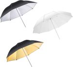 33 inch Pro Umbrella  White _Silver Black _Gold Black Portrait/Reflector  3 PACK
