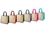 Jute Bags Medium Size Hessian Luxury Tote Eco Reusable Shopping Bags