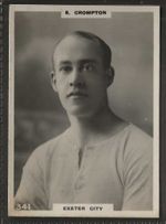 PINNACE FOOTBALL (LF SIZE PHOTO BACK RARE!)-#0341- EXETER CITY - E. CROMPTON