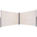 Double Sided Retractable Side Awning 6×1.8m for Outdoor Garden Balcony Terrace