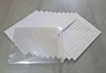 Antique White Picture Photo Mounts+Backs+Clear Bags- Choice of Sizes and Packs