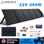300W 12V Portable Foldable Solar Panel Kit Grid Power RV Boat Caravan Camper Van