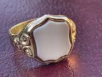 1851 Birmingham gold  sardonyx signet ring 
