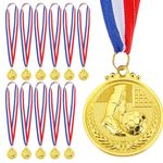 12 Pcs Soccer / Football Gold Medals for Adults / Youths Football Awards