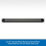 1U 19" Vented Mesh Blanking Panel/Plate Solid Steel for 19 inch Rack Data Cab