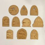 Fairy Doors Laser Cut 3mm Wooden MDF 10 Designs Pixie Elf Door Decorate Your Own