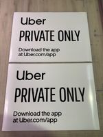 Large Private Hire "Private Only" Taxi Magnets & Stickers X2 Newcastle 3 Size