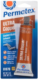 Ultra Copper Gasket Maker Silicone RTV(Sensor safe) 85g (Permatex 81878)