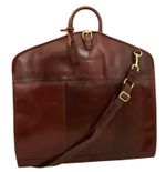 Luxury Leather Suit Carrier Brandy Suiter Case Dress Garment Cover Travel Bag