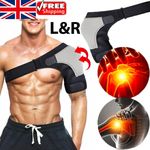 Shoulder Brace Rotator Cuff Support Relief Pain Adjustable Belt Black Left/Right