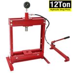 Heavy Duty Workshop Garage Hydraulic Press Stand 12 Ton Tonne Gauge Bench Type