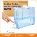 Transparent 3L Fridge Water Dispenser with Tap - Monitor Your Beverages Easily