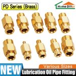 Auto Lube Grease Male Lubrication Brass Oil Pipe Fitting 4/6/8mm Tube Compressio