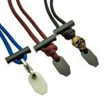 Hiking Outdoor EDC Multi Tool Fire Starter Flint Necklace Zirconia Scraper