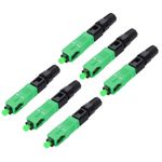 6PCS SC/APC Fiber Optic Quick Connector SM SC Fiber Fast Connectors Adapter